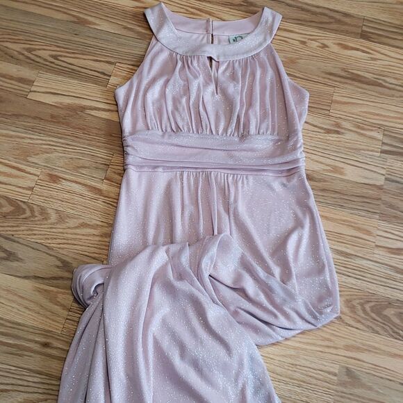 Full length Gown, Stretchy Pink Sparkly, Prom, Evening, Cruise - Picture 2 of 10